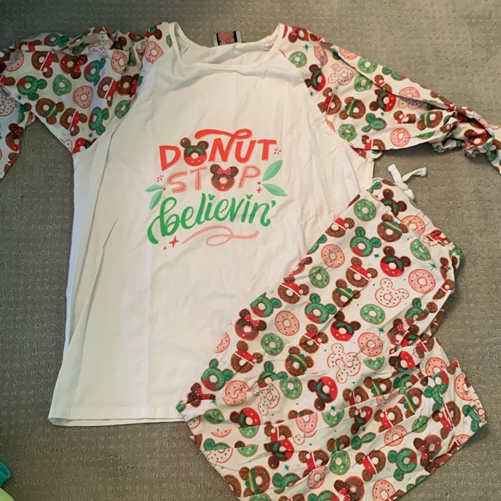 Mickey donut Christmas pajamas